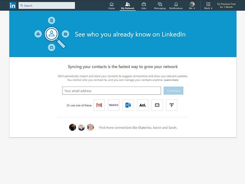import contacts to linkedin